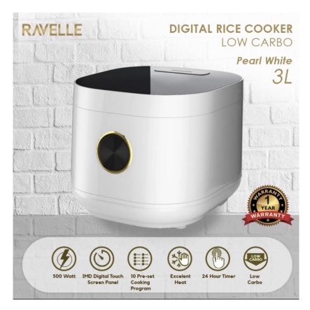 Rice Cooker Magicom Multicooker Ravelle Digital Low Carbo 3 Ltr