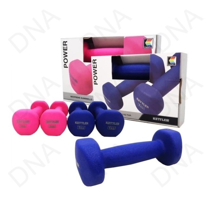 DUMBELL NEOPRENE KETTLER 2KG/PAIR - BARBEL NEOPRENE KETTLER 2KG/PAIR / DUMBELL NEOPRENE KETTLER