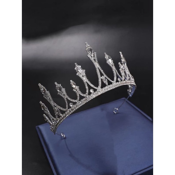 Tokyo Crown - Mahkota Tiara Kristal Silver &amp; gold