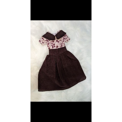 retro dress boneka BJD 1/3