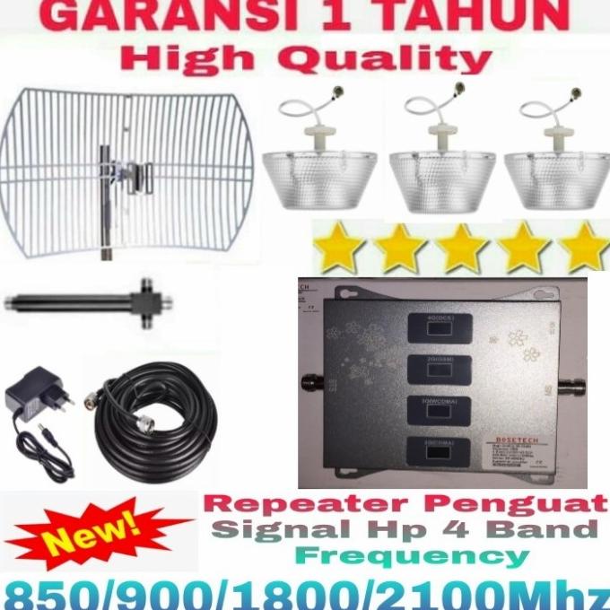 Paket 3 Way Repeater Gsm/Penguat Sinyal Signal Hp 850/900/1800/2100Mhz