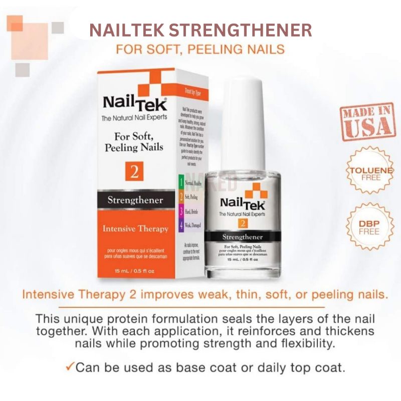 Nailtek for soft weak peel easily untuk kuku lembek dan mudah patah perawatan kuku USA