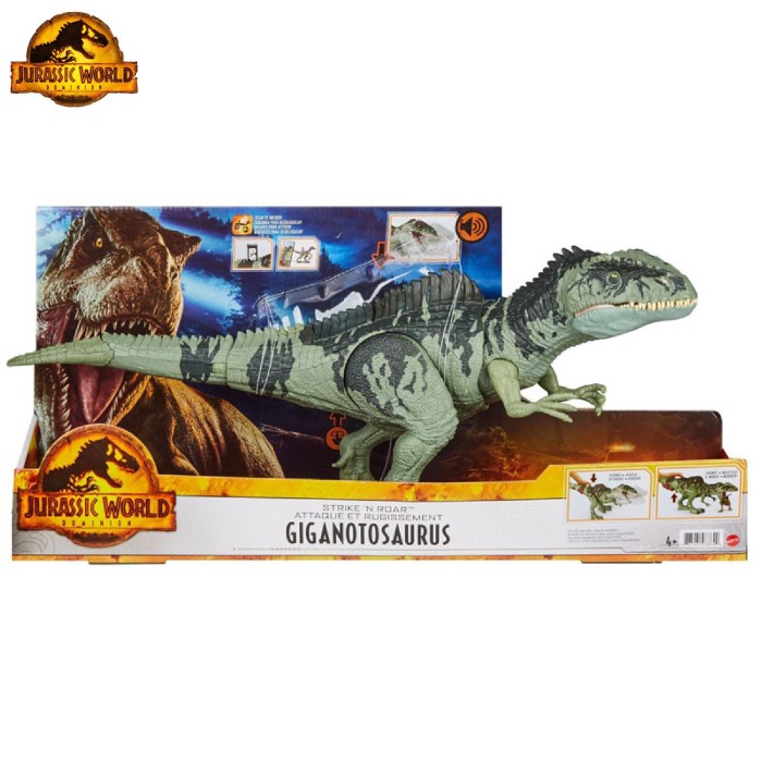 JURASSIC WORLD 2022 Dominion Strike N Roar Giganotosaurus Figure