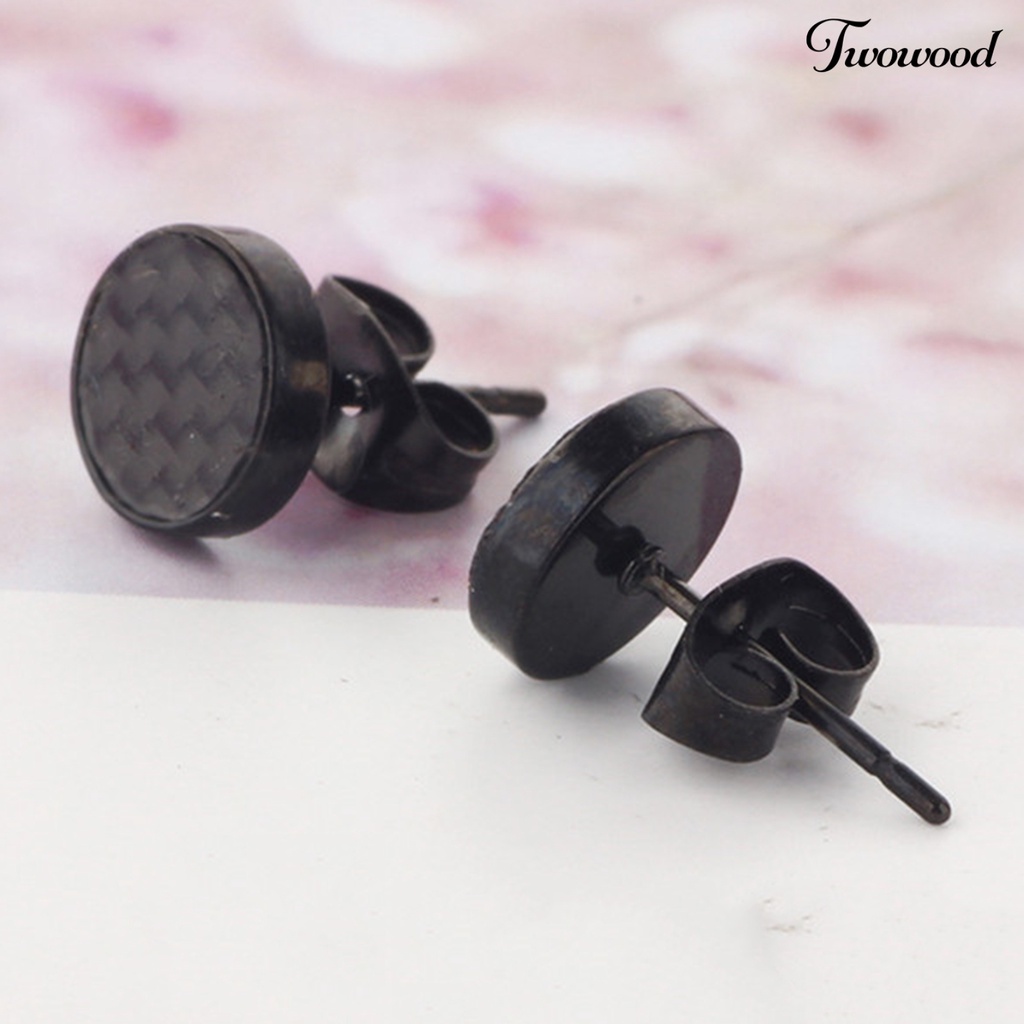 1 Pc Anting Stud Aneka Bentuk Warna Solid Gaya Punk Gothic No Inflammation Untuk Pria