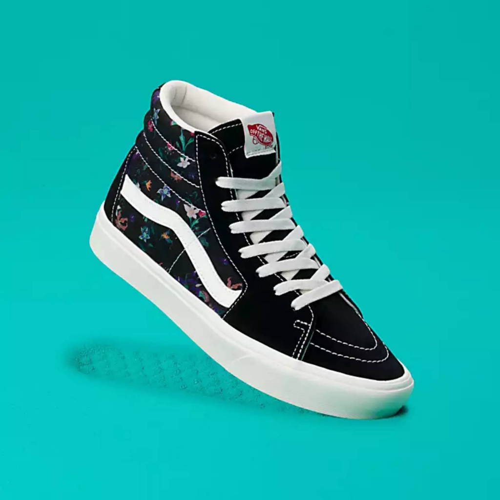 VANS SK8 HI COMFYCUSH FATAL FLORAL BLACK WHITE ORIGINAL