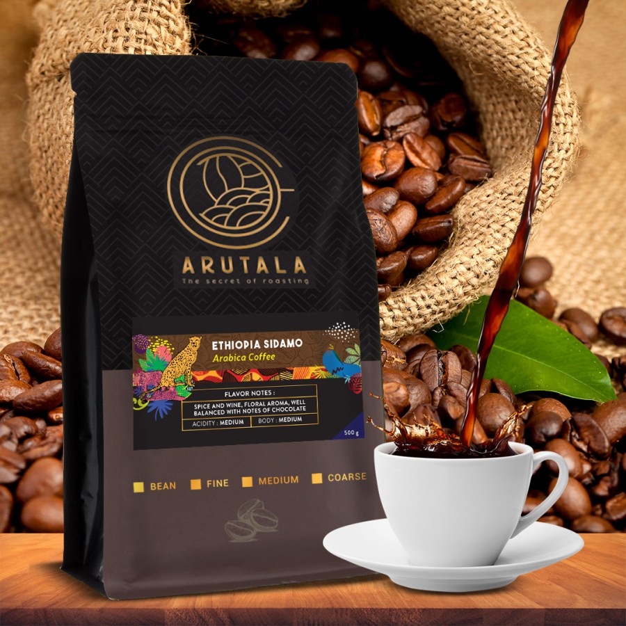 Jual KOPI ETHIOPIA SIDAMO ARABICA COFFEE ARUTALA-1KG | Shopee Indonesia