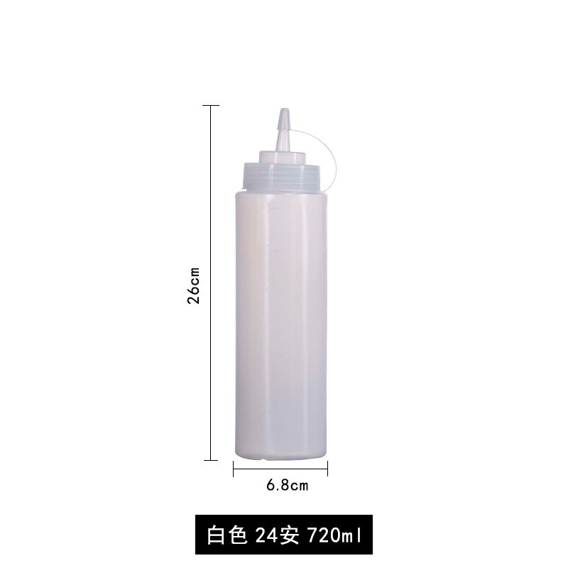 600 ml  Botol Saos Kecap Saus Dengan Ukuran ML Plastik Mayonaise Cuka Minyak Dapur Tempat Bumbu Krim Wadah Isi Ulang