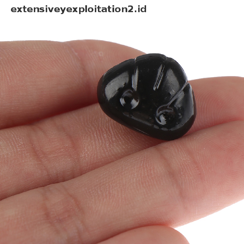 10pcs Mainan Hidung Hitam Bahan Plastik Untuk Boneka Beruang