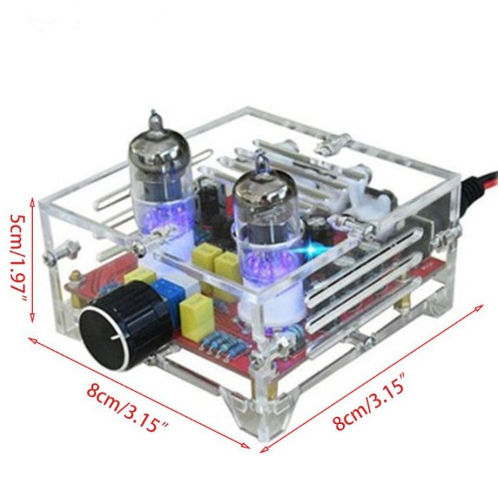 Electone Btsg 6J1 Tabung Preamp Board Hifi Class A Case Kristal