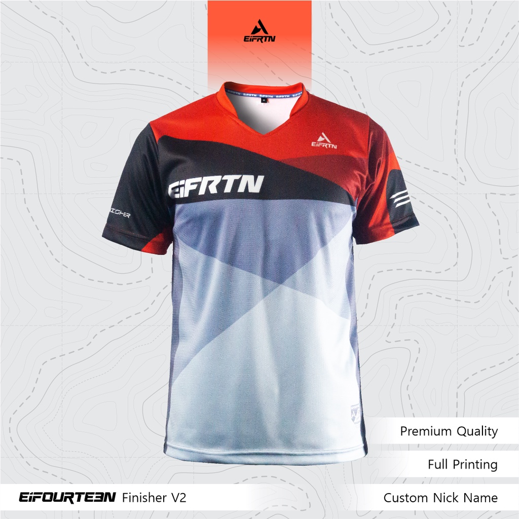 EiFRTN Baju Kaos Jersey Singlet Running Lari Badminton Sepeda Trail Olahraga | Finisher V2