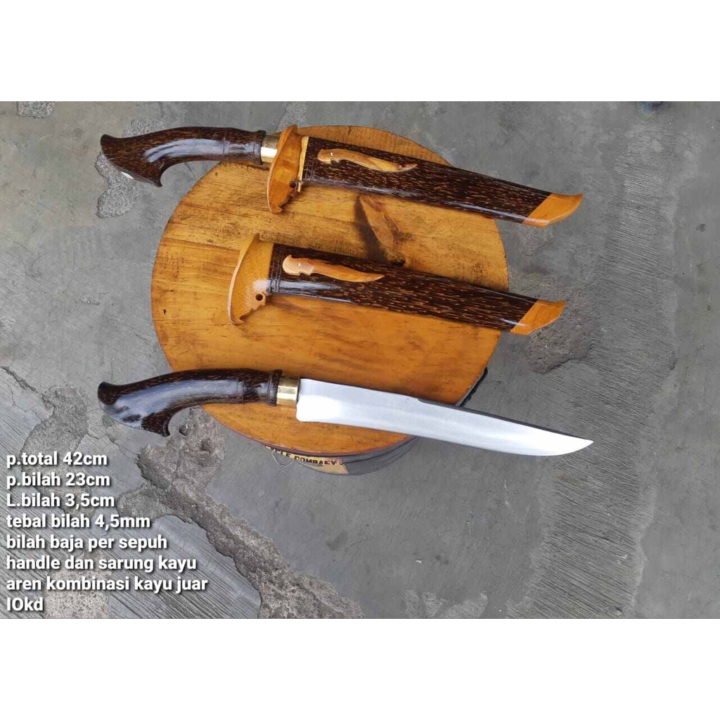 BEDOG BAJAPER ASLI CIBATU pisau sembelih bilah 23 cm baja per