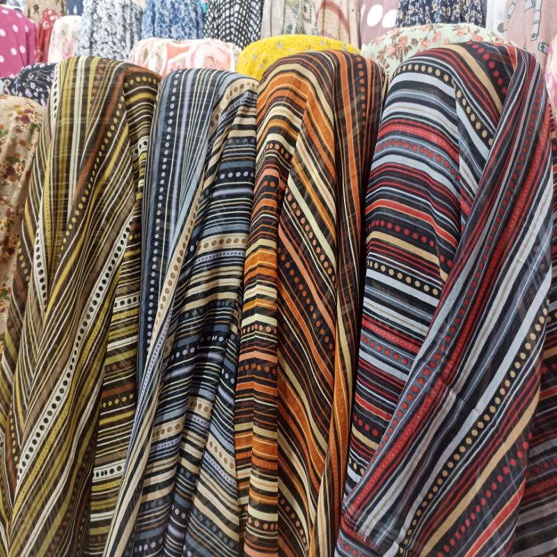 kain siffon motif / kain siffon ceruty / kain ceruty motif salur // kain motif salur // kain salur /