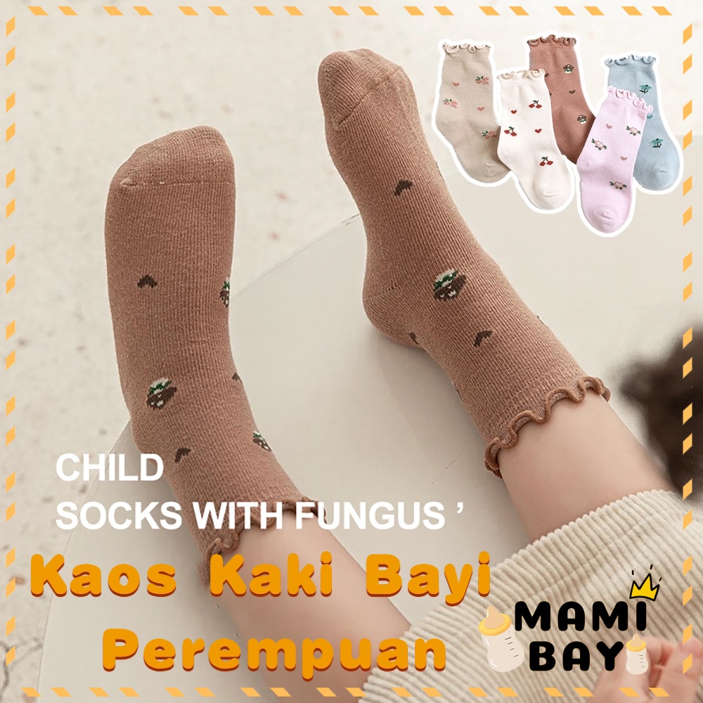 OKEYI Kaos kaki bayi anti slip/kaos kaki panjang bayi lucu 0-3 tahun