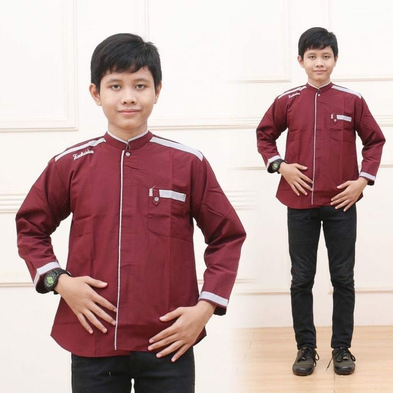 BAJU KOKO LENGAN PANJANG ANAK TANGGUNG MODEL TERBARU