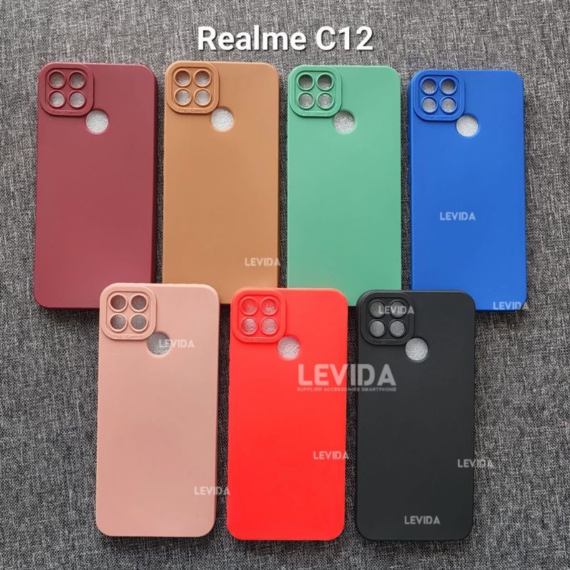 Softcase Pelindung Camera REALME C12/C25/C25S Case Macaron Pro Camera