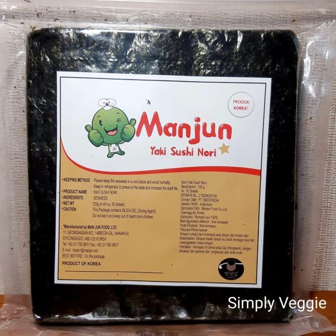 Jual Manjun Yaki Sushi Nori 50 Sheets Sushi Nori Rumput Laut Kering