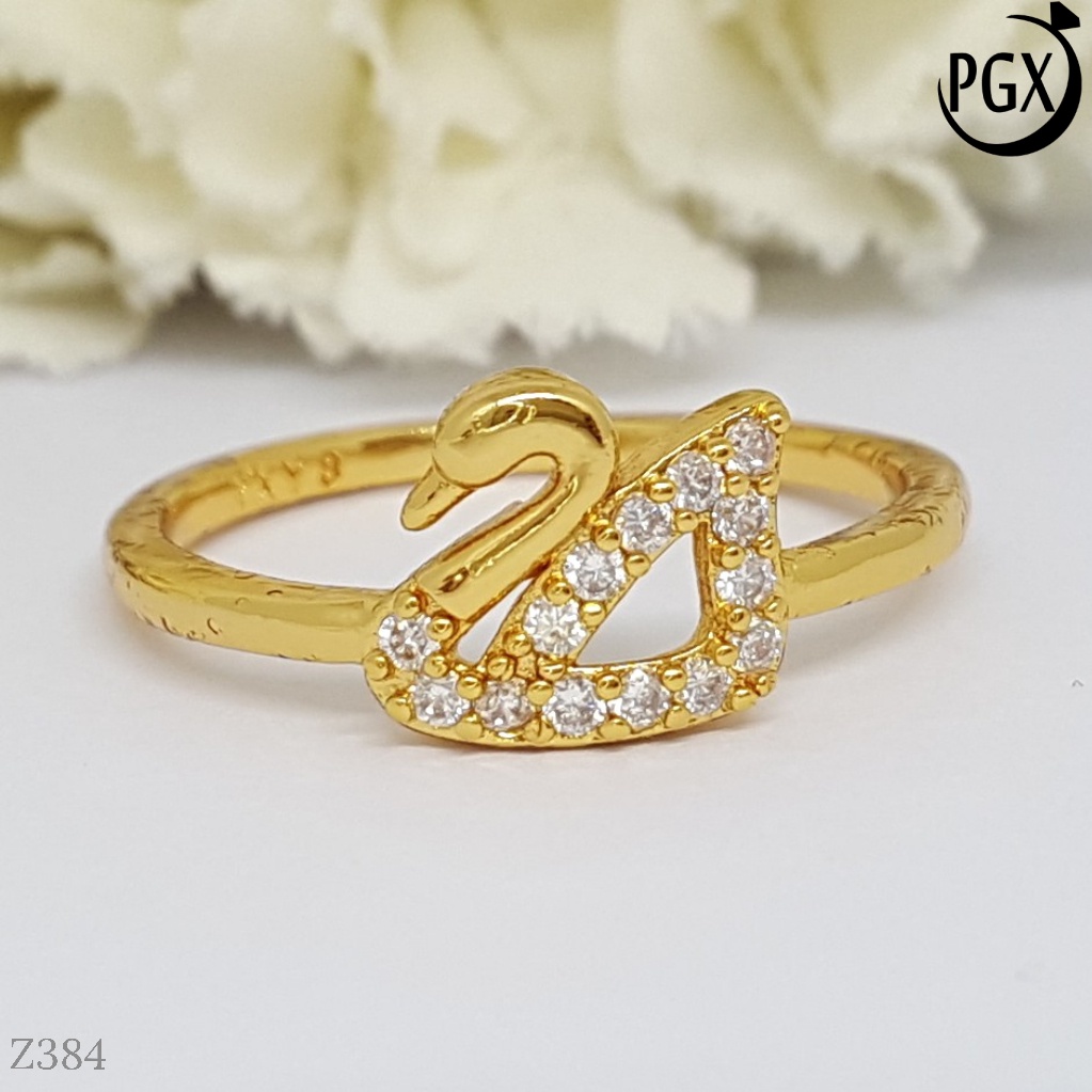 PGX Cincin Xuping Wanita Aksesoris Fashion Perhiasan Lapis Emas Premium - Z384