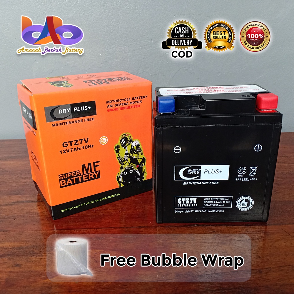 Aki Motor Nmax 155, Aerox 155, GTZ-7V Dry Plus Aki Kering