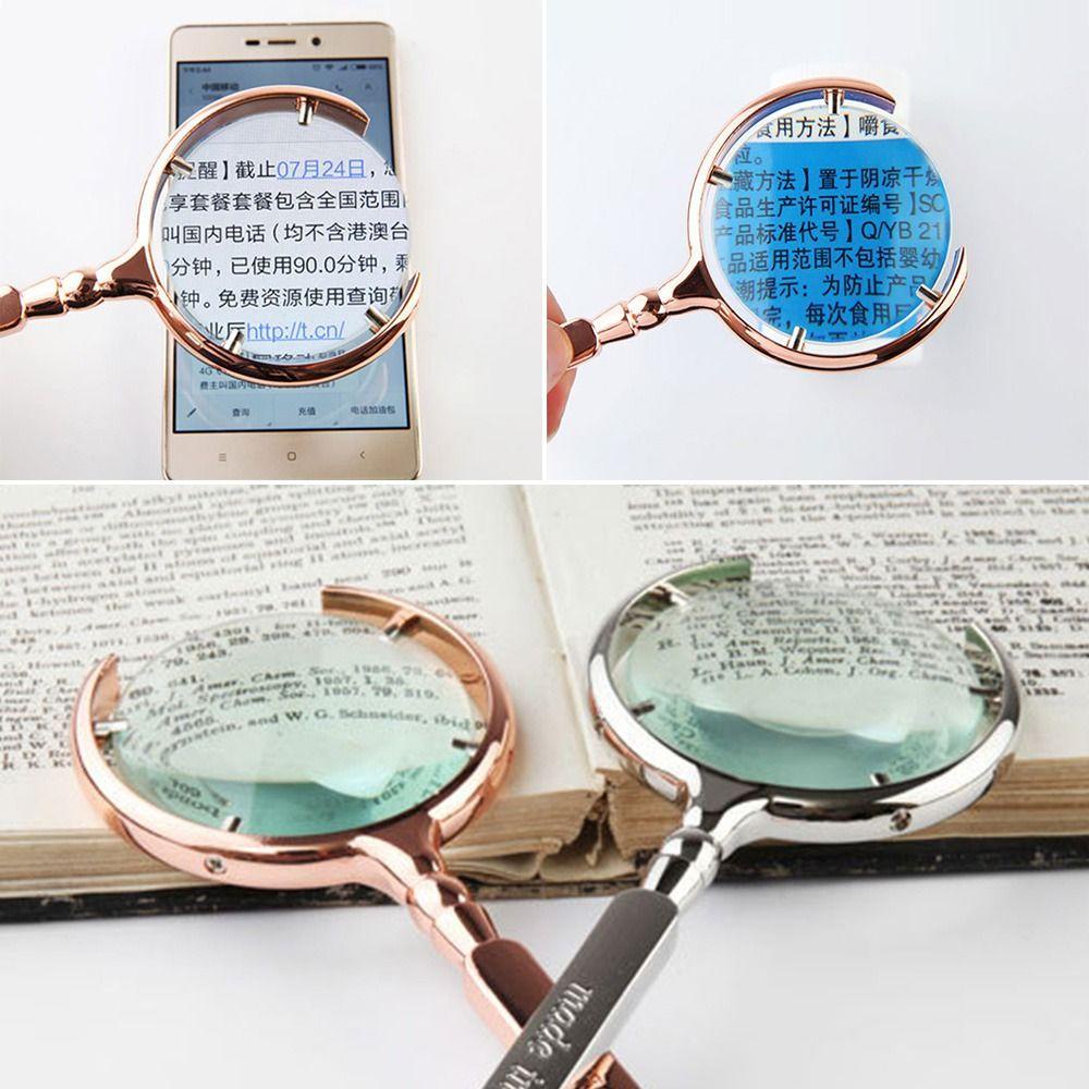 Solighter Baca Perhiasan Magnifiers Portable 6X HD Lensa Kaca Pembesar