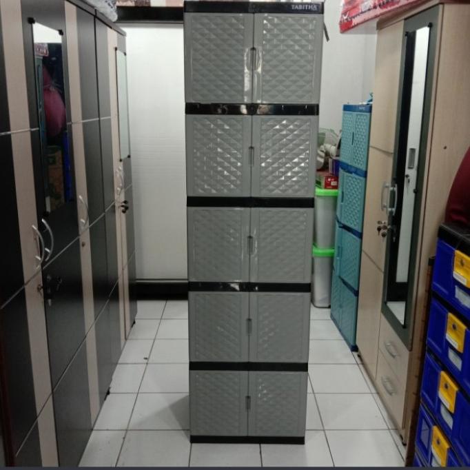 

LEMARI PAKAIAN PLASTIK 5 SUSUN KUNCI stock ready