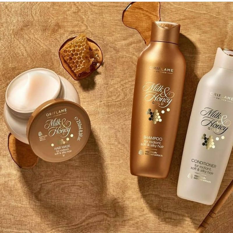 Milk&amp;Honey Gold Shampoo/Conditioner/Hair Mask for Radiant, Soft &amp; Silky Hair/Milk&amp;Honey Gold Pampering Shower Cream