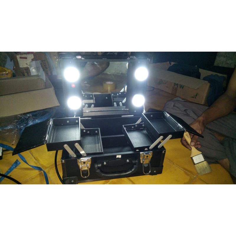 BEUATYCASE MINI 4 RAK MODEL TENTENG NON TROLI MURAH