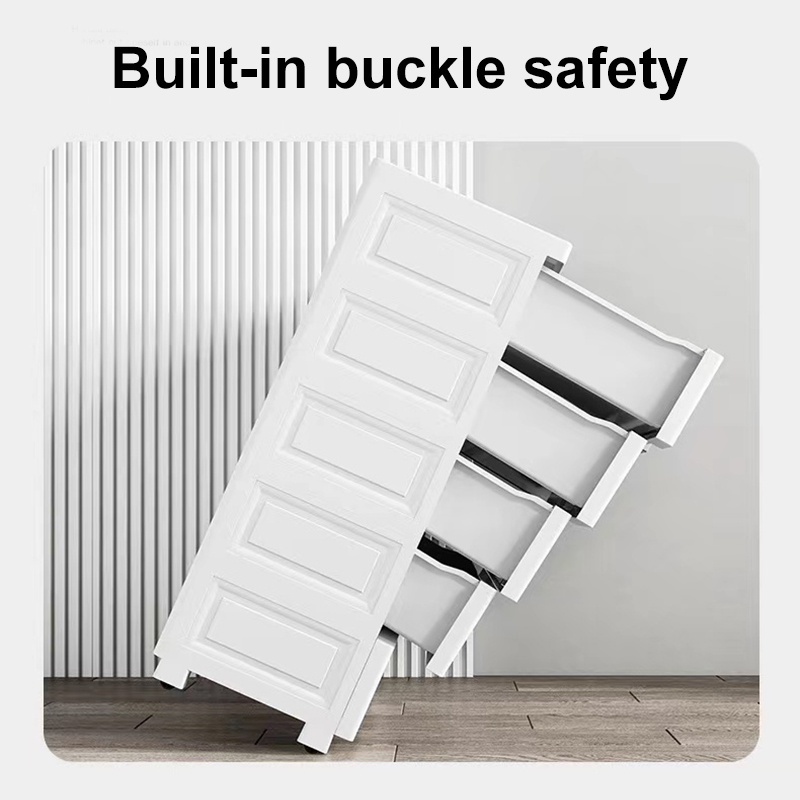HEINO Laci Lemari Plastik Lemari Baju Organizer penyimpanan pakaian laci samping tempat tidur Kabinet Drawer Storage