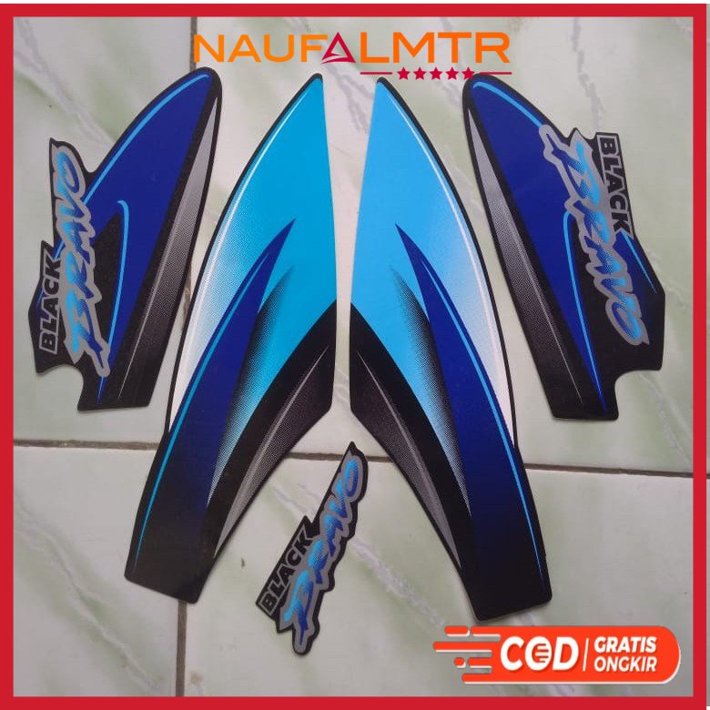 stiker striping sticker motor suzuki bravo