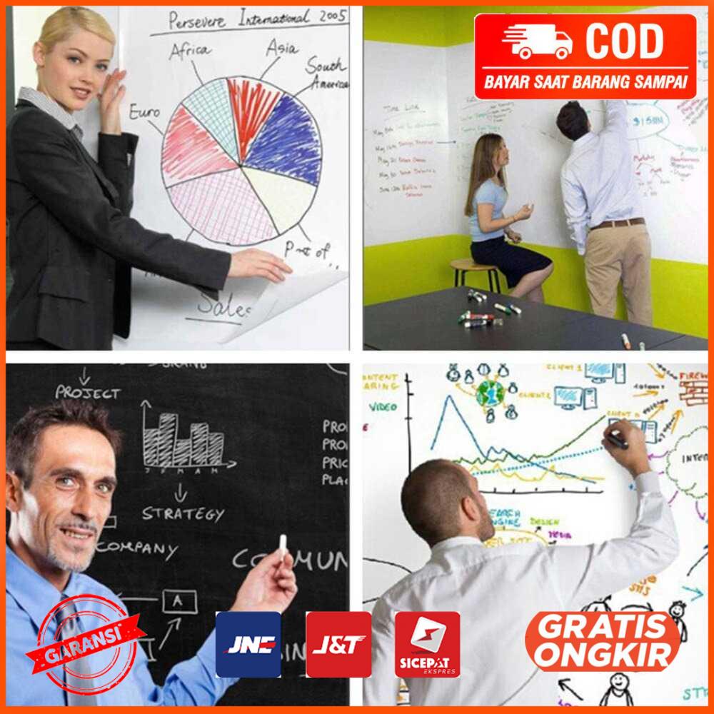 Stiker Dinding Papan Tulis Whiteboard Flexible 200 x 45 cm HF514