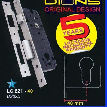 BODY KUNCI/SWING LOCKASE DIONS by SOLID LC 821-40 STAINLESS ( LIDAH )