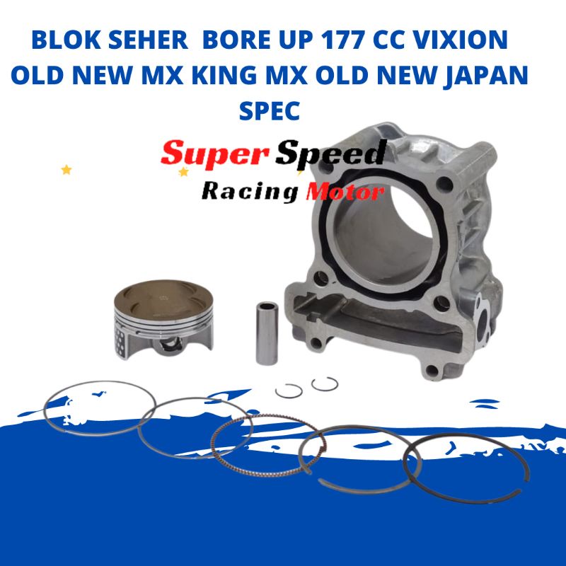 BLOK SEHER BORE UP VIXION OLD NEW MX OLD NEW MX KING 177 CC ESF JAPAN STANDAR