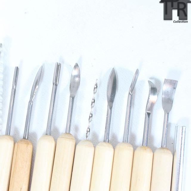 

Butsir set / Alat ukir clay / Pottery tool / Modelling tools - 11pcs.