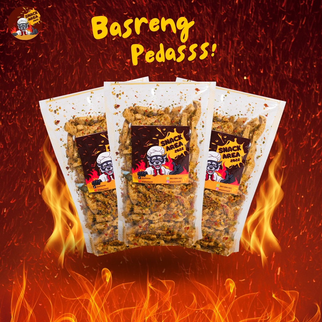 

SNACK AREA - BASRENG PEDAS GURIH DAUN JERUK ISI 150 GRAM - 1kg