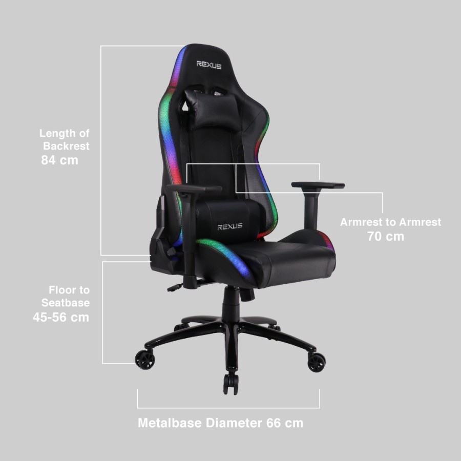 Rexus Gaming Chair / Kursi Gaming RGC 103 RGB