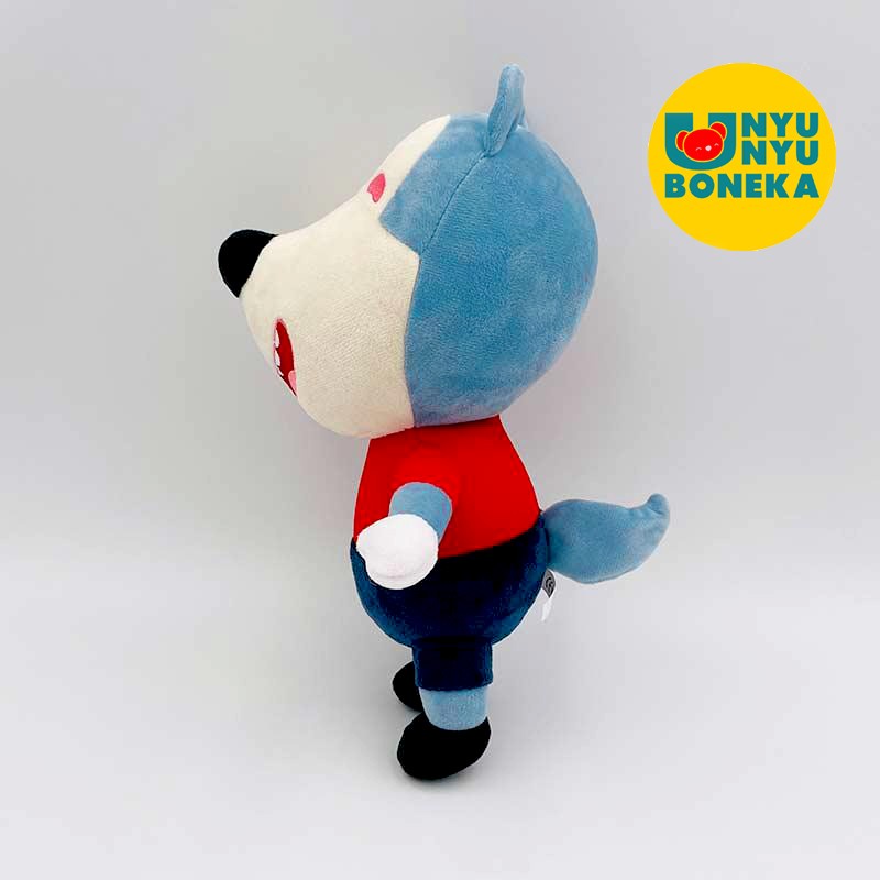 Boneka anjing srigala wolfoo kartun dog 35cm import