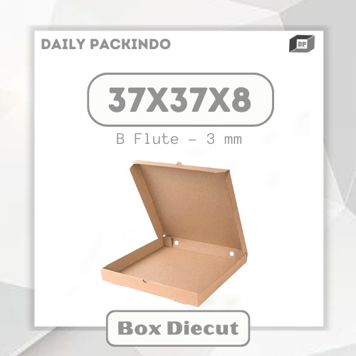 

Kardus/Dus/Packaging/Corrugated Box Pizza Diecut Ukuran 37x37x8 Cm
