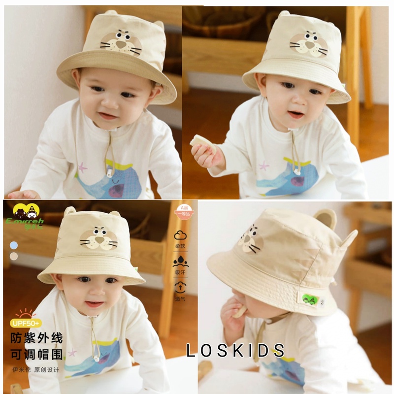 Topi Bayi Musim Semi / Topi Bucket Anak Outdor Motif Tiger