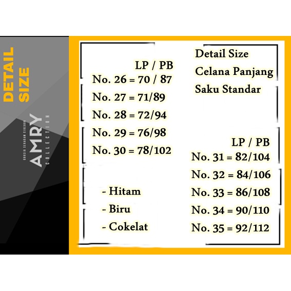 Seragam sekolah Celana panjang SMP Bahan Drill Model Standar