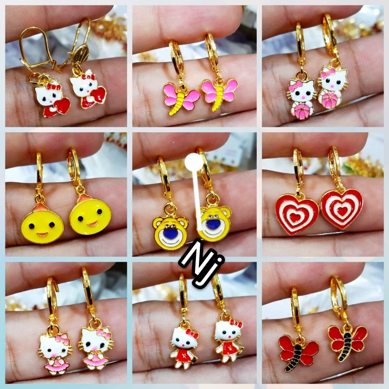 Anting anak xuping berlapis emas