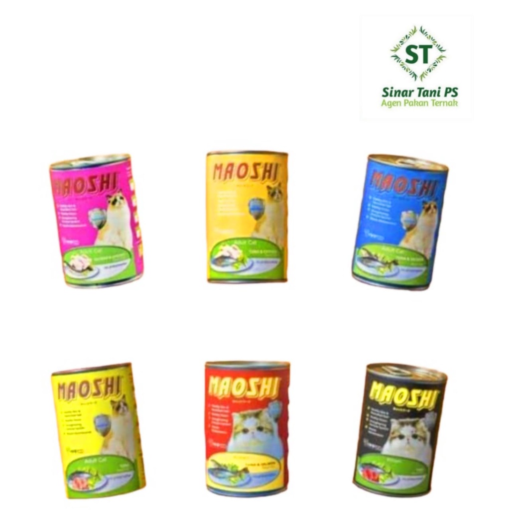 Maoshi Cat Kaleng 400gr Makanan Pakan Basah Kucing Wet Food Cat
