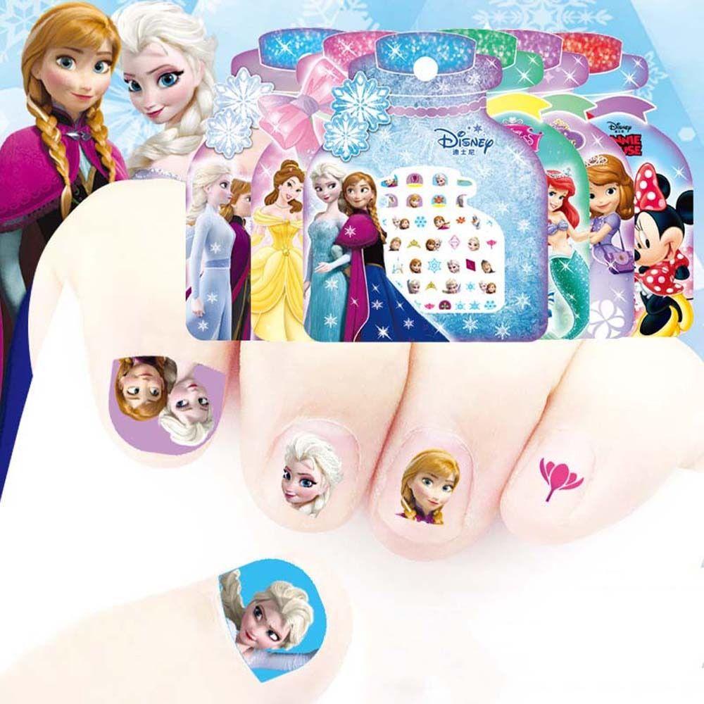 Agustina Anak Stiker Kuku Manicure Aksesoris Anak Sofia Kartun Mainan Mermaid Frozen Nail Art Dekorasi