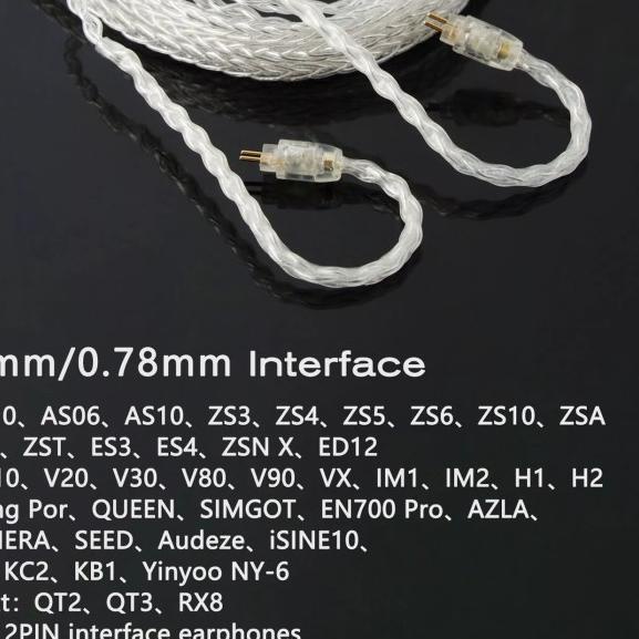 JCALLY JC08S With Mic KABEL UPGRADE for KZ ZSN Pro X KZ DQ6 KZ EDX Pro - Pin B /Dual Pin, No Promo