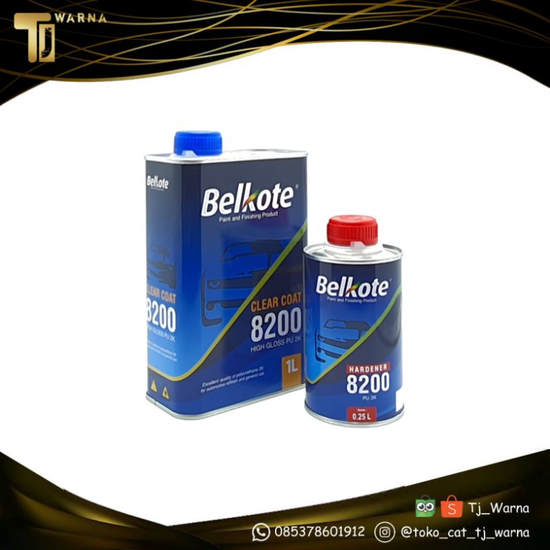 Clearcoat Belkote 8200 4:1 Cleargloss vernis pernis