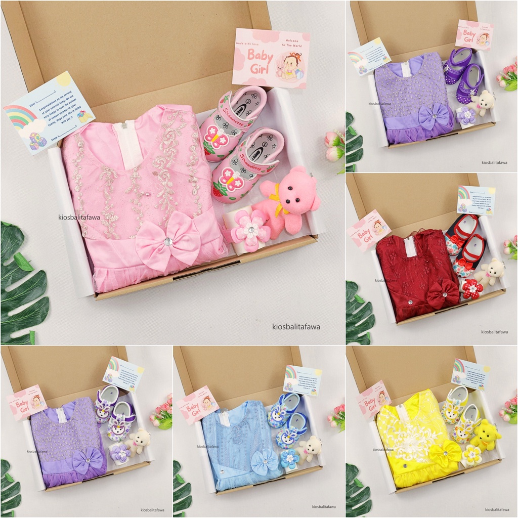 [FANCY] Hampers Baby Girl 0-12 Month / Kado Lahiran Bayi Perempuan Hadiah New Born Bulan Dress Gift