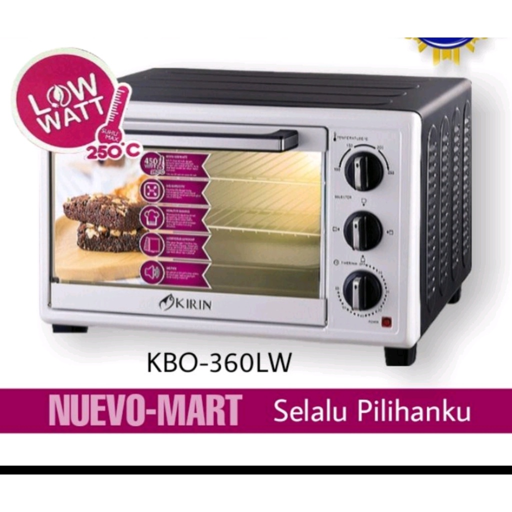 OVEN TOASTER LISTRIK KIRIN 36 LITER TYPE KBO 360 LW
