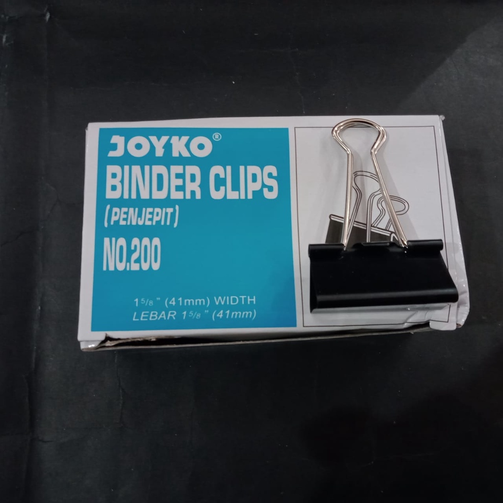 

binder clips no. 200 (44 mm), klip kertas no. 200