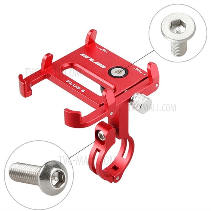 GUB PRO 6 HOLDER HP ALUMUNIUM ALLOY PHON HOLDER ROTATION 360 ORI - HITAMMERAH / GUB PRO 6 HOLDER HP