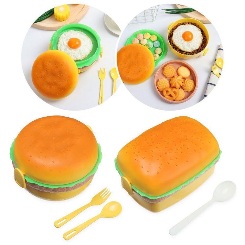 Lunch Box Burger 3 Susun/Tempat Makan Anak