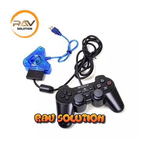 Converter  stik ps2 ke pc ps3 usb/ konverter biru usb STIK PS2 KE PS3  - RAV SOLUTION