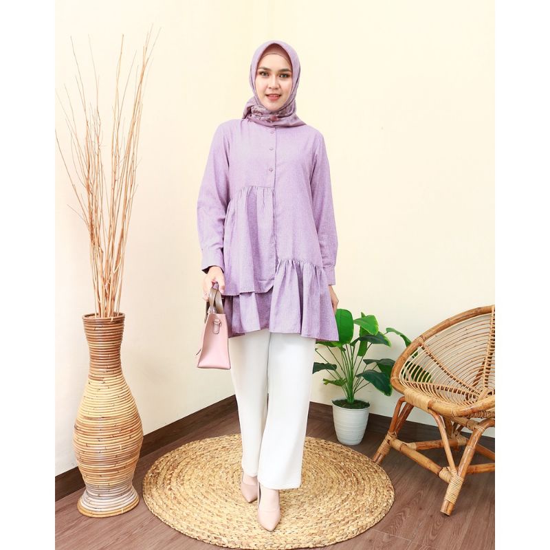 Lula Tunik Bahan Katun Madinah Pakaian Wanita Terbaru